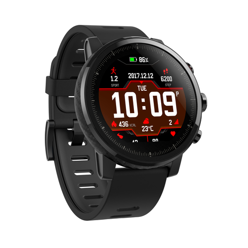 Amazfit Stratos 3.4 cm (1.34") LCD 48 mm Digital 320 x 300 pixels Touchscreen Black Wi-Fi GPS (satellite) – image 3