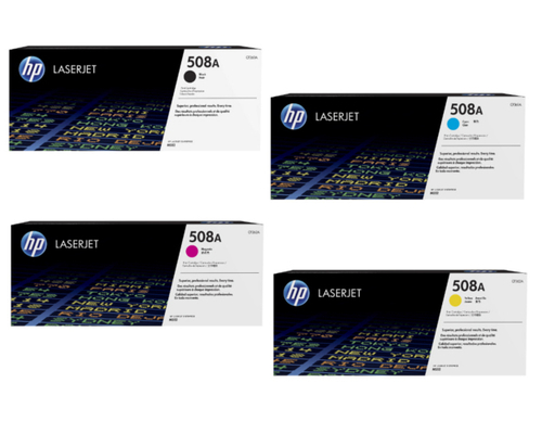 HP 508A B/C/Y/M Original LaserJet Toner Cartridges