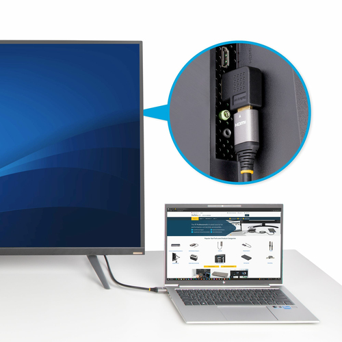 StarTech.com Right Angle HDMI 2.0 Adapter, 90-Degree HDMI Port Saver, MF - High Speed, afbeelding 7