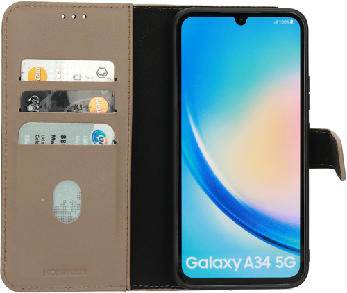 Mobiparts Leather 2 in 1 Wallet Case Samsung Galaxy A34 (2023) Taupe - Smartphonehoesje, afbeelding 2