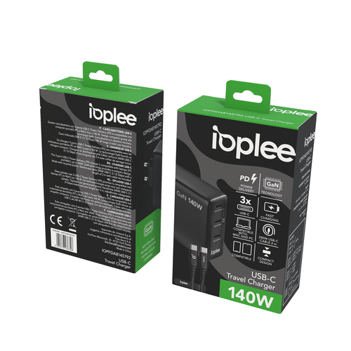 IOPLEE 8055776236346 mobile device charger Smartphone, Laptop, Tablet Black AC Fast charging Indoor – image 2