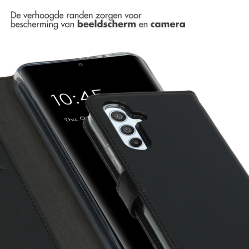 Selencia Echt Lederen Bookcase Samsung Galaxy A54 (5G) - Zwart, afbeelding 4