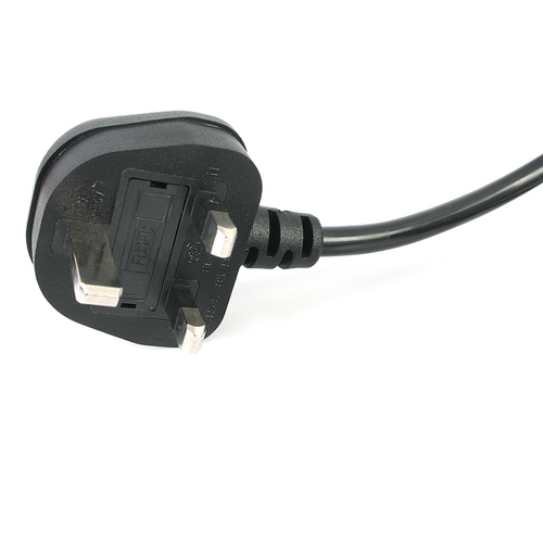 StarTech.com 3ft (1m) UK Laptop Power Cable, BS 1363 to C7, 2.5A 250V, 18AWG, Black, AC Notebook/Laptop Replacement Cord, Printer Cable, UK Laptop Charger Cord, BS 1363 to IEC60320 C7 - Power Brick Cord Strømkabel 1m Sort – billede 2