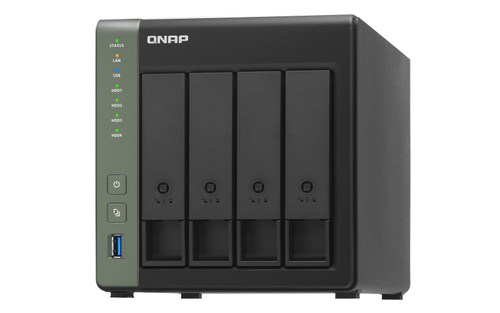 QNAP TS-431X3 NAS Tower Annapurna Labs Alpine AL-314 4 GB DDR3 0 TB QNAP Turbo System Черный