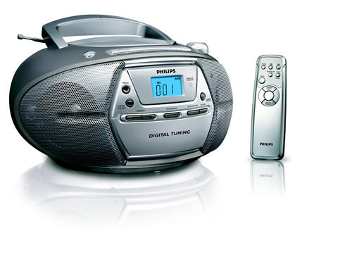 Philips AZ1302/98 garso kolonėlių komplektas namams 2 W Pilka, Metalinis