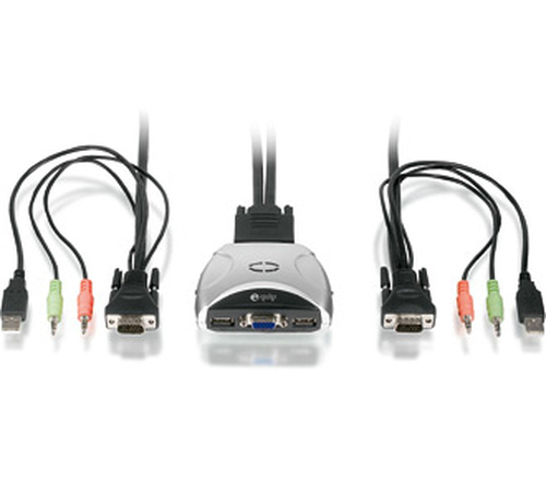 Equip Cable KVM Switch 2 Port USB + Audio