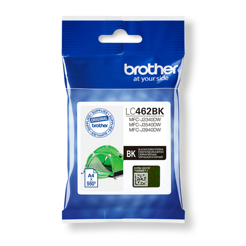 Brother LC 462BK Sort 550 sider