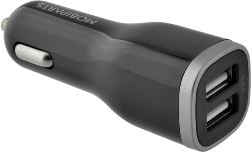 Mobiparts Car Charger Dual USB 4.8A + Micro USB Cable Black, afbeelding 2