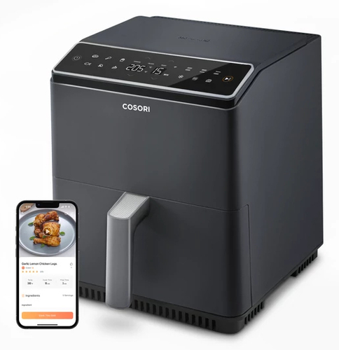 Cosori Dual Blaze Одиночный 6,4 L Автономный 1700 W Аэрофритюрница с горячим воздухом Темно-серый