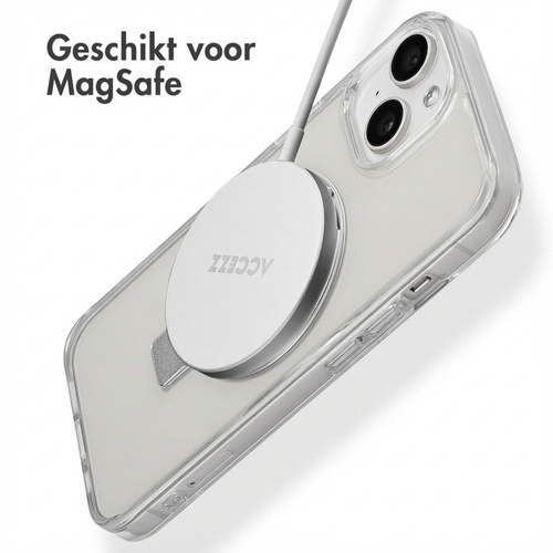 Accezz Ring Stand Backcover met MagSafe iPhone 15 - Transparant, afbeelding 2