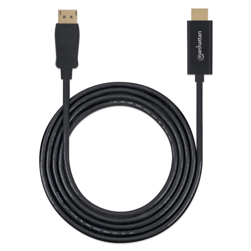 Manhattan Cable DisplayPort 1.1 a HDMI, 1080p@60 Hz, 1 m, macho a macho, DP con pestaña de bloqueo, negro, no bidireccional, garantía 3 años imagen 5
