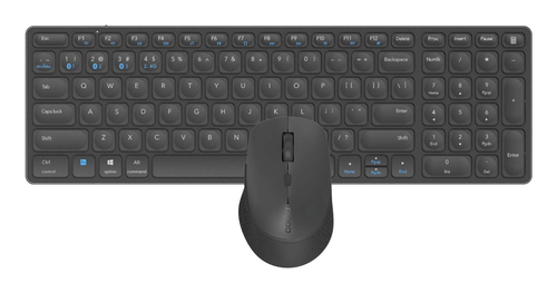 Hama 9700M keyboard Mouse included Office QWERTZ German Grey – image 1