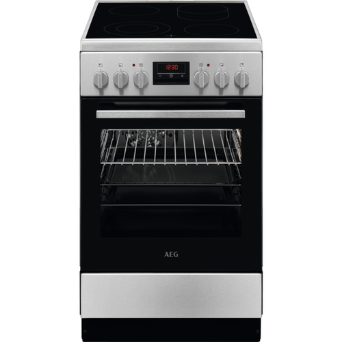 AEG CCB54481BM Freestanding cooker Electric Ceramic hob Black, Stainless steel