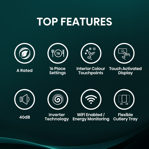 Hisense HS673A90XUK 60cm Freestanding Dishwasher - Silver - image 5
