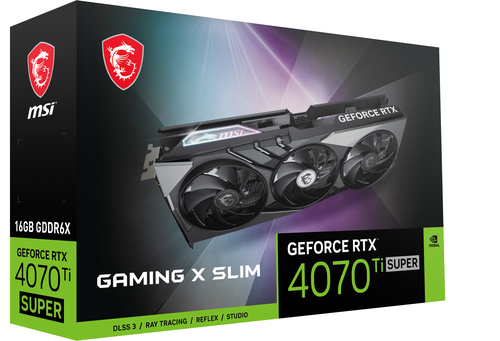 Tarjetas de Video MSI RTX 4070 TI SUPER 16G GAMING X SLIM