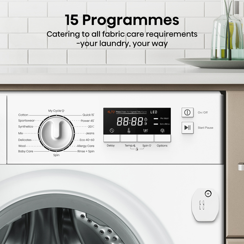 Hisense 3 Series WF3M841BWI Integrated 8 kg 1400 rpm Washing Machine - White - image 7