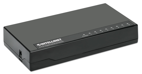 INTELLINET Desktop 8-Port Gigabit Ethernet Switch zwart, afbeelding 2