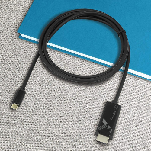 Techly Adapter Kabel USB-C M auf HDMI M 2.0 4K, schwarz 5m, afbeelding 2