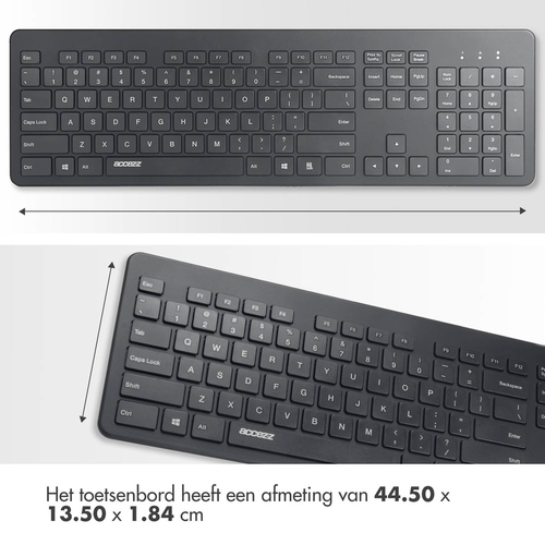 Accezz Premium Desktop Keyboard - QWERTY, afbeelding 6