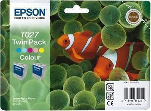 Epson T027 Ink Cartridge Colour (Twin Pack)