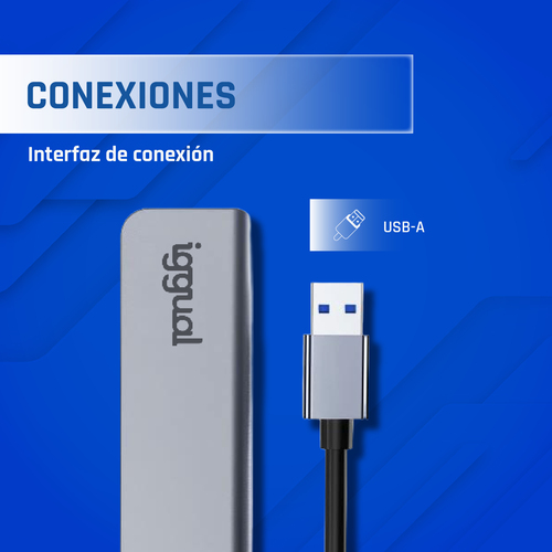 iggual IGG319246 interface hub USB 3.2 Gen 1 (3.1 Gen 1) Type-C 5000 Mbit/s Silver – image 3