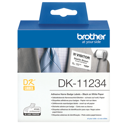 Brother Name Badge Labels 60 x 86mm 260 Labels Per Roll White DK-11234 - image 3