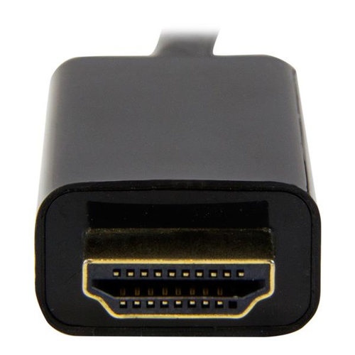 StarTech.com Mini DisplayPort to HDMI converter cable - 3 ft (1m) - mDP to HDMI adapter with built-in cable - (M / M) Ultra HD 4K (MDP2HDMM1MB) Videoadapterkabel 1m Sort – billede 5