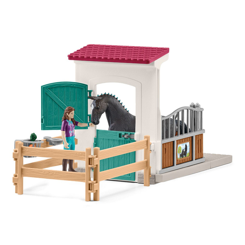 Schleich PV0104-42709 - Pferdebox mit Li speelfiguur, afbeelding 2