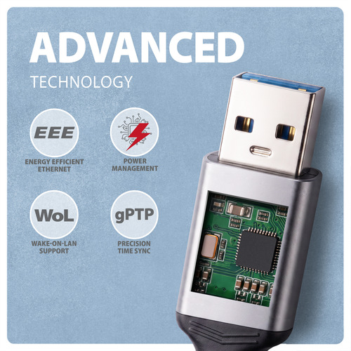Axagon ADE-AM15 USB-A Gigabit Ethernet adapter with integrated CAT6 RJ-45 network cable (1.5 m) – image 6