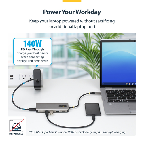 StarTech.com USB-C to HDMI Multiport Adapter with – image 6