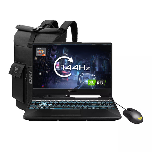 ASUS TUF Gaming A15 FA506NCR-HN073W AMD Ryzen™ 7 7435HS Ноутбук 39,6 cm (15.6") Full HD 16 GB DDR5-SDRAM 512 GB Твердотельный накопитель (SSD) NVIDIA GeForce RTX 3050 Wi-Fi 6 (802.11ax) Windows 11 Home Черный