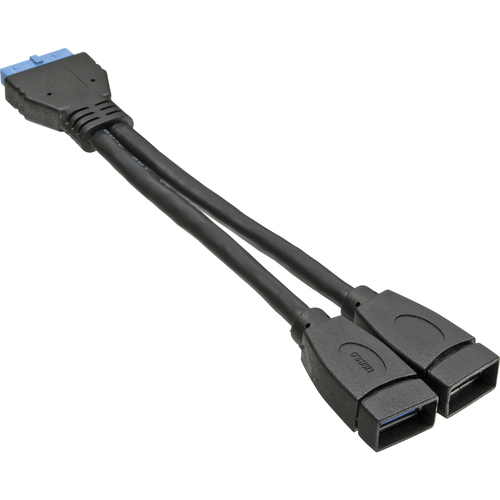 Product image: InLine USB 3.0 Adapter Cable internal 2x USB Type A female / mainboard header
