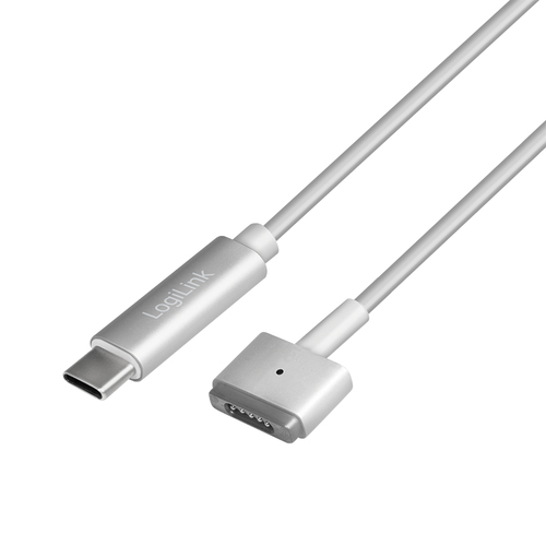 Product image: LogiLink USB-C to Apple MagSafe 2 charging cable, silver