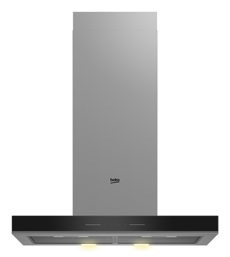Beko BHCB63640BH cooker hood Wall-mounted Black, Stainless steel 627 m³/h