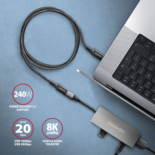 AXAGON BUCM32-CF10AB - USB-Verlngerungskabel - 24-pol USB-C auf 24-pol USB-C – Foto 5 von 8