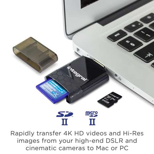 Integral USB 3.0 CARD READER UHS-11 / UHS-ii / UHS 2 DUAL SLOT SD MICRO SD ETAIL – image 3
