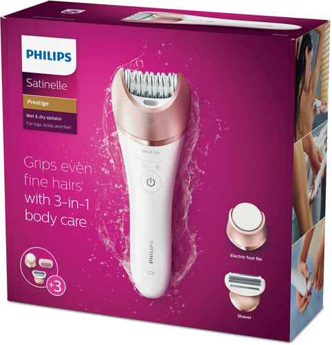 Philips Satinelle Prestige BRE646/00 epilator 32 tweezers Pink, White – image 2