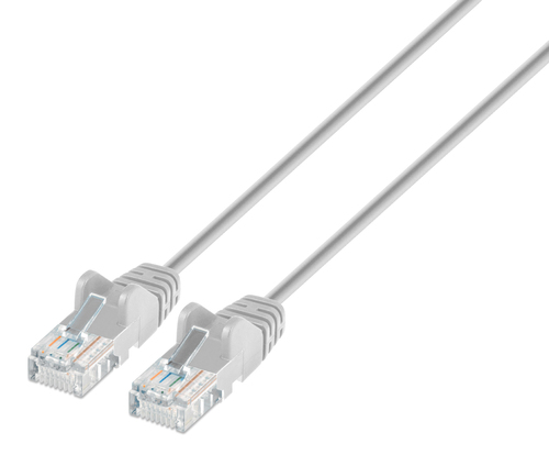 CAT6 U/UTP SLIM NETWORK PATCH CABLE, 7 FT., GRAY