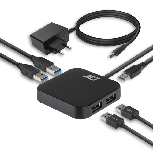 ACT AC6305 interface hub USB 3.2 Gen 1 (3.1 Gen 1) Type-A 5000 Mbit/s Black – image 6