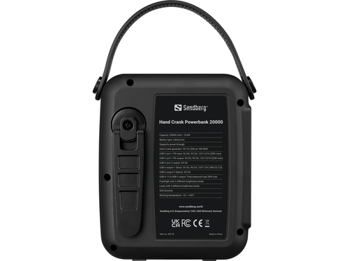 Sandberg Hand Crank Powerbank 20000 – image 4