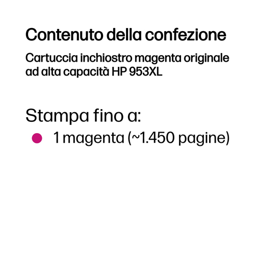 HP 953XL – Cartuccia magenta originale