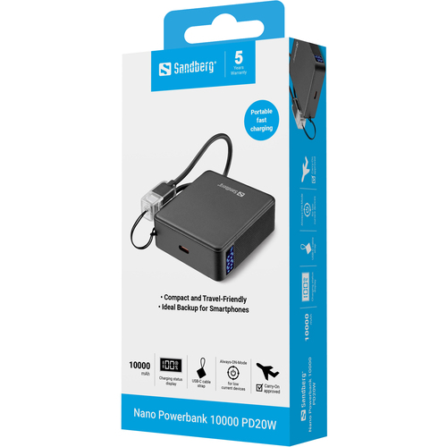 Sandberg Nano Powerbank 10000 PD20W – image 6