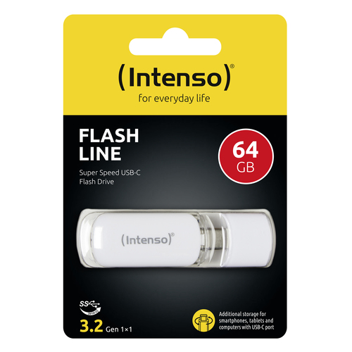 Intenso Flash Line USB-stick Wit 64 GB USB-A 3.2 Gen 1 – Foto 6 van 6