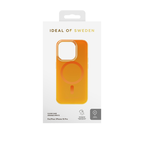 iDeal of Sweden Clear Case MagSafe iPhone 15 Pro Orange Spritz – image 2