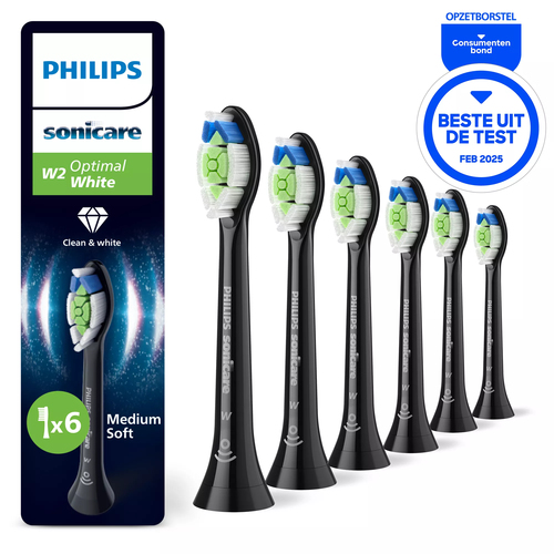 Philips Sonicare Optimal White HX6066/88 Zwart (6 stuks), afbeelding 3