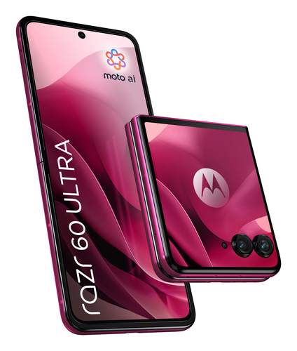 Motorola Razr 60 Ultra 512GB Flip Smart Phone in Pantone Cabaret, Pink - image 1