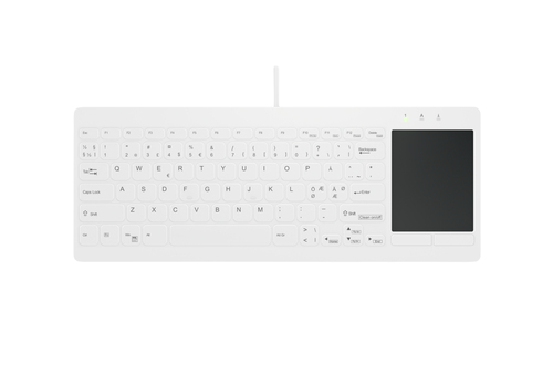 Contour Design AK-C4412F-GUS-W/NOR клавиатура Медицина USB QWERTZ Северные страны Белый