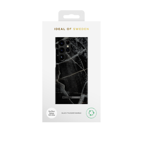 iDeal of Sweden Printed Case Galaxy S23U Black Thunder Marble