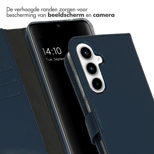 Selencia Echt Lederen Bookcase Samsung Galaxy A55 - Blauw, afbeelding 4