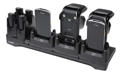 Zebra CRD3S4T-RFD40-EC5X-CHG-1R зарядное устройство для мобильных устройств Мобильный компьютер, RFID-считыватель Черный Кабель переменного тока Для помещений